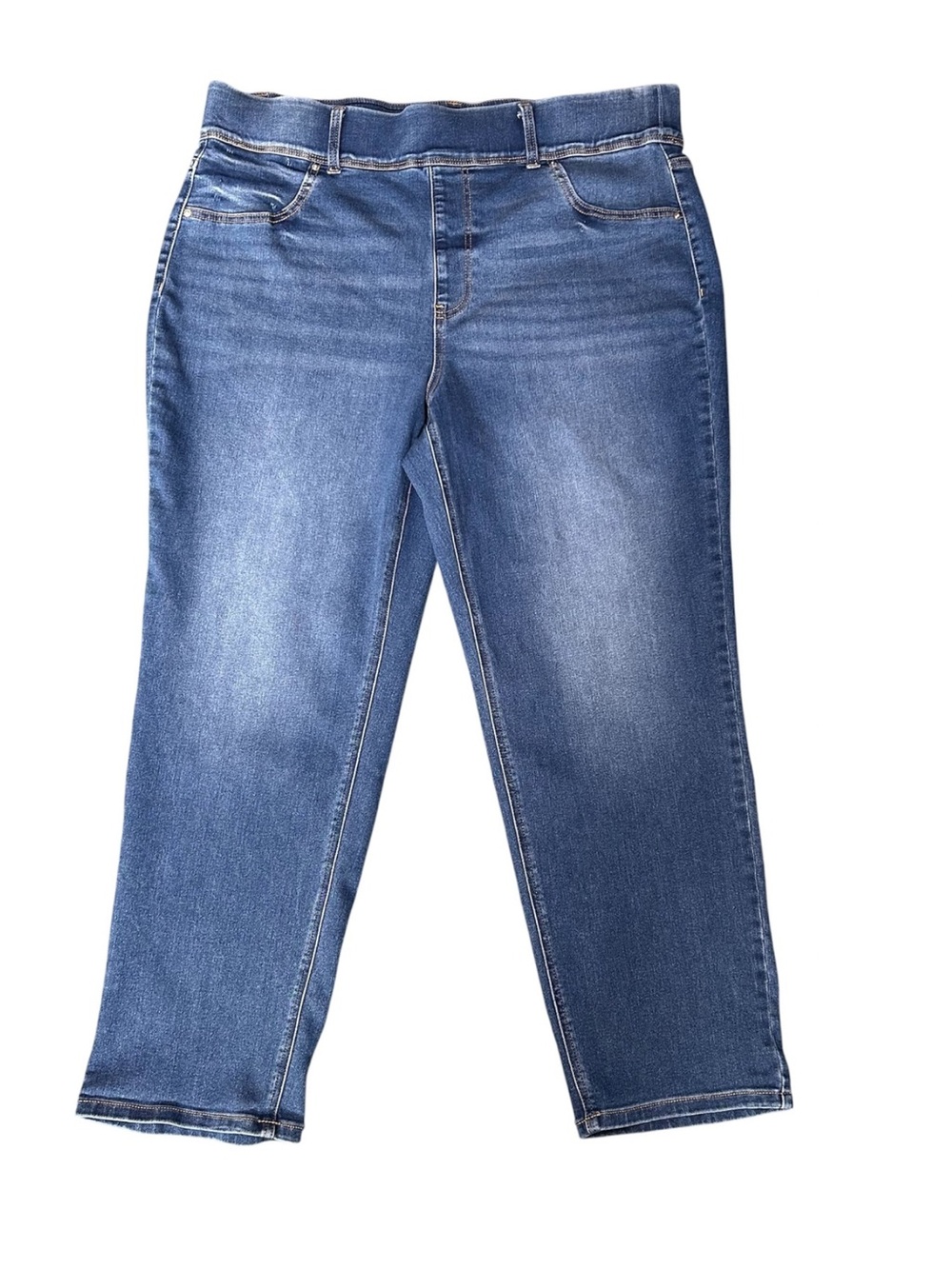 Terra & Sky Womens jeans size 1X 16W – 18W straight high rise blue pull on #294